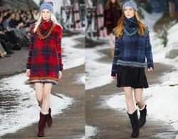 Dress dari Selimut Koleksi Tommy Hilfiger yang Didominasi Motif Tartan