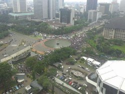 Ini Kondisi Ribuan Buruh yang Long March ke Arah Istana Merdeka