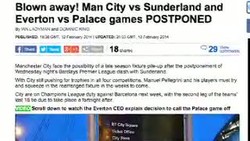 Dua Laga Liga Primer Inggris Ditunda karena Cuaca Buruk