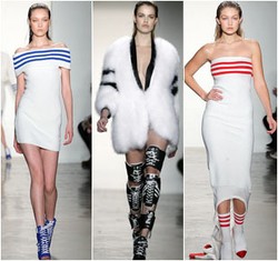 Foto: Gaun Kaos Kaki Hingga Korset Nakal di Peragaan Jeremy Scott