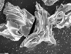 Ini Bentuk Runcing Abu Vulkanik yang Dilihat dari Mikroskop