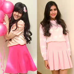 Gaya Valentine Putri Una vs Syahnaz, Siapa yang Lebih Manis?