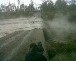 Lahar Dingin Putus Jembatan Kali Sambong Malang