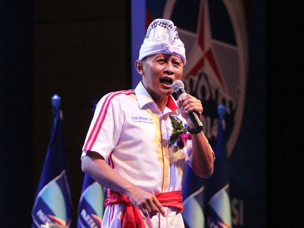 Aksi Pramono Edhie di Konvensi Capres PD