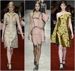 Gaun 3-D Christopher Kane & Inspirasi Oriental Erdem di Pekan Mode London