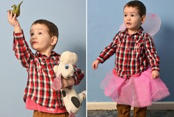 Tak Cuma Mobil-mobilan, Bocah Laki-laki Ini Juga Main Boneka dan Pakai Rok