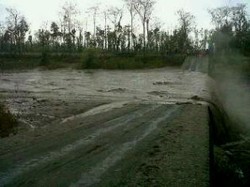 Debit Lahar Dingin Kelud Menurun, Jembatan Damarwulan Kandangan Dibuka