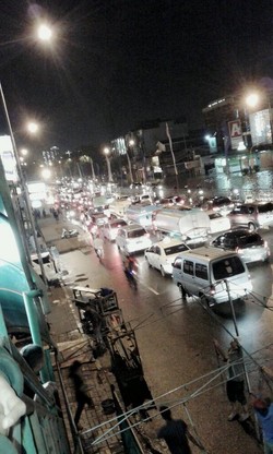Jalan KH Abdullah Syafei Arah Kp Melayu Macet Karena Banjir