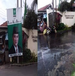 Baliho Profesor Rhoma Irama di Tanjung Barat Sudah Tak Terlihat