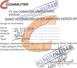 Ternyata Ada Lho Surat Keterangan Keterlambatan KRL!