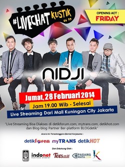 Yuk, Nonton Nidji LIVECHATkustik di Kuningan City