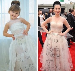 Kreatif! Ini Ragam Gaun dari Kertas Ala Selebriti Rancangan Gadis 4 Tahun