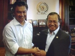 Priyo Budi Bertemu Dino Patti Djalal di DPR