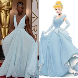 Inspirasi Negeri Dongeng di Oscar: Lupita Nyongo Tampil ala Cinderella
