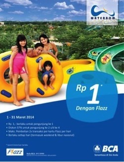 Nikmati Rp. 1 untuk Tiket Waterbom Jakarta dengan Flazz