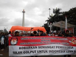 Sosialisasi Pemilu, KPU Gelar Jalan Sehat Minggu Pagi di Monas