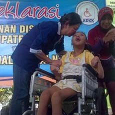 Jelang Pemilu, NasDem Rangkul Penderita Disabilitas di Kediri