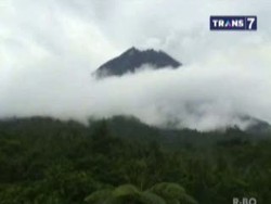 Merapi Semburkan Asap Tebal
