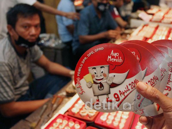 Sosialisasi Pemilu di Pasar Batu Akik