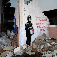 Mural Kontroversial Banksy Dijual di Detroit