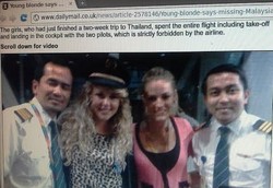 Ini Foto-foto Kopilot MAS dan 2 Wanita di Kokpit