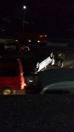 Ada Mobil Terbalik, Tol Serpong-Tangerang Macet