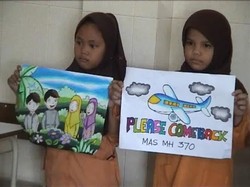 Siswa SD di Medan: Please Comeback MAS MH370