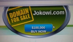 Jokowi Nyapres, Situs Jokowi.com Terpampang Dijual US$ 100 Ribu