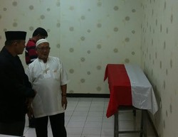 Jenazah AKBP Pamudji Disimpan Dalam Peti Berbalut Merah Putih