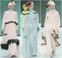 Hijab Style: Busana Muslim Unik dengan Aksen Bulu Karya Desainer Lia Soraya
