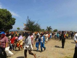 Antusiasme Masyarakat Mentawai Ikut Gladi Lapang Ancaman Gempa