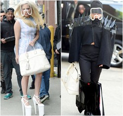 Foto: Masker Wajah ala Tukang Las Jadi Aksesori Terbaru Andalan Lady Gaga