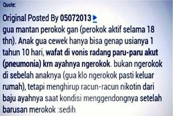Terpapar Residu Asap Rokok Ayahnya, Bayi Ini Meninggal Kena Pneumonia