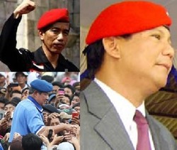 Baret Merah Prabowo-Jokowi dan Baret Biru SBY