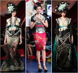 Fashion Nation: Nuansa Jepang Denny Wirawan dan Gaun Seksi Sapto Djojokartiko