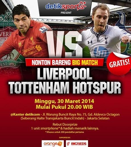Nobar Liverpool vs Spurs di Markas detikcom