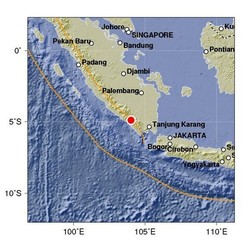Gempa 4,2 SR Guncang Lampung Barat