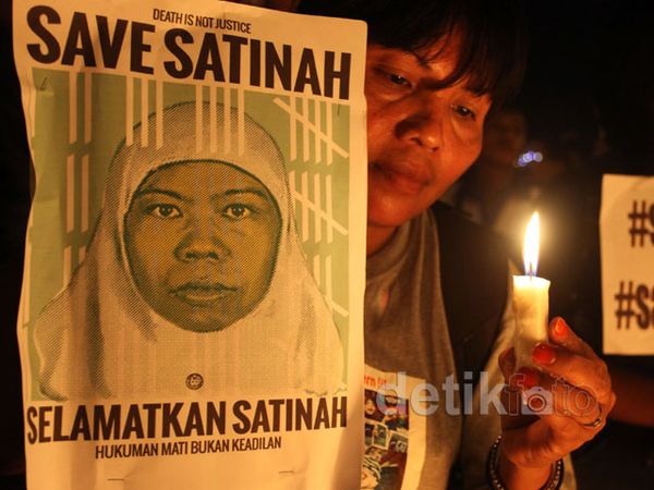 Aksi Migrant Care Untuk Satinah