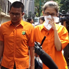 6 Ekspresi Hafitd dan Sifa Saat Rekonstruksi Pembunuhan Ade Sara