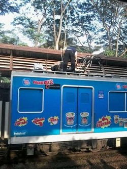 Pantograf KRL Tersangkut Ranting Pohon di Stasiun UI Depok