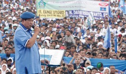 Begini Meriahnya Kampanye Pamungkas Partai Demokrat di Sidoarjo