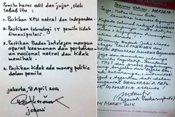 Membandingkan Tulisan Tangan Mega dan Jokowi dalam Sepucuk Surat