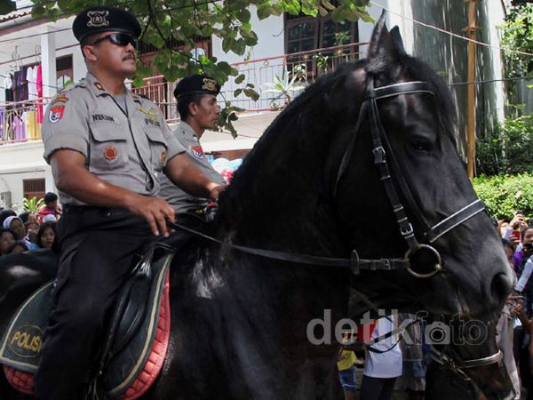 Pasukan Berkuda Ikut Amankan TPS