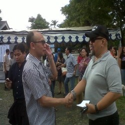 Chatib Basri Nyoblos Bareng Indro Warkop di TPS Menteng