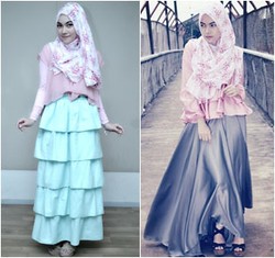Hijab Style: Gaya Girlie Personel Grup Vokal Noura, Laili Meutia