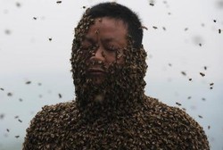 Hii! Ratusan Ribu Lebah Selimuti Tubuh Pria yang Nyaris Telanjang Ini