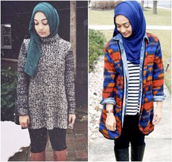Hijab Style: Gaya Vintage dengan Boot Tinggi Sania S, Fashion Blogger Amerika