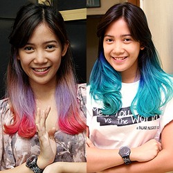 Dhea Seto Lebih Cocok Rambut Merah atau Biru?