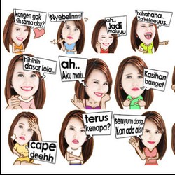 WeChat Bikin Stiker Centil Ayu Ting-Ting