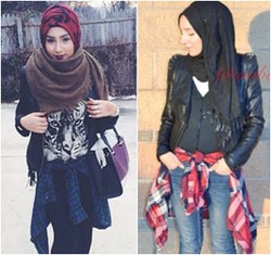 Hijab Style: Tren Mengikat Kemeja di Pinggang Ala Hijabers